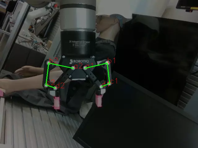 Four keypoints per finger on a Robotiq 2F